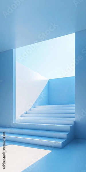 Fototapeta Minimalist Modern Architecture Perfect for Car and Product Ads, Featuring a Spacious, Clean Background Ideal for Displaying Vehicles with Modern Urban Charm, Ideal for Automotive Marketing