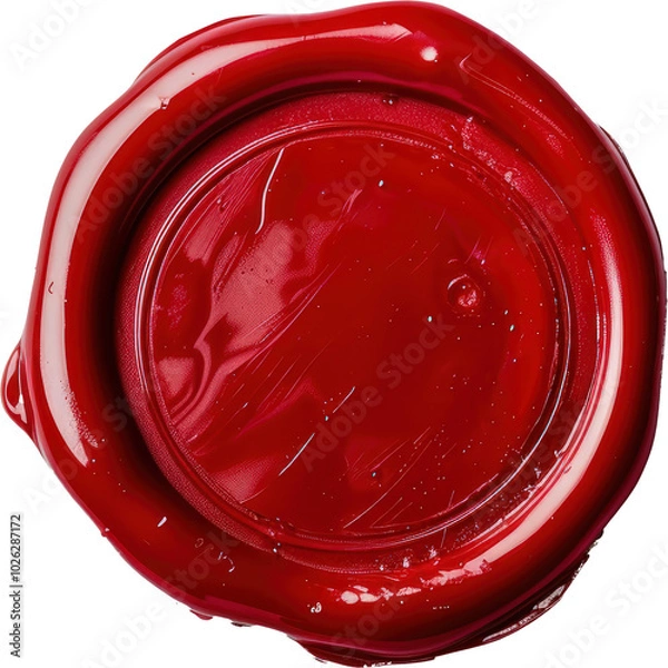 Obraz Red wax seal close up