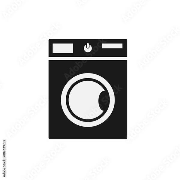 Obraz Black washing machine icon