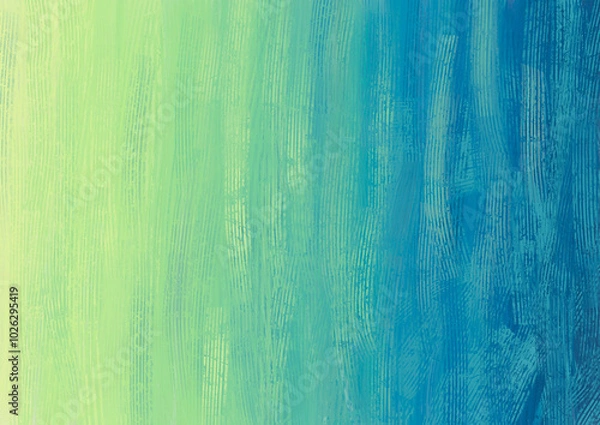 Fototapeta Abstract colorful background created with paints and palette knife. Yellow and green smooth water surface. Digital illustration created in a graphics program.
