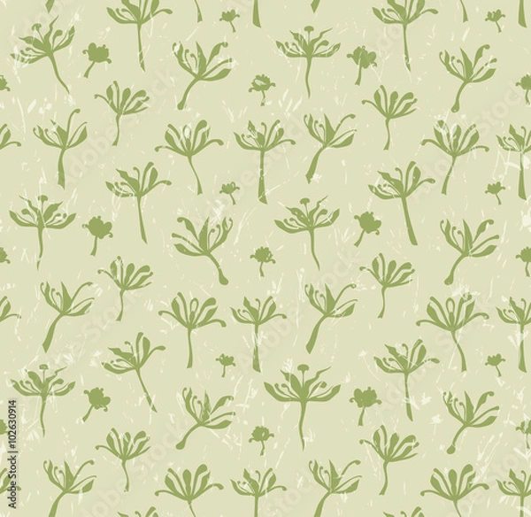Fototapeta Seamless seeds of wild grasses pattern. Eps 10.