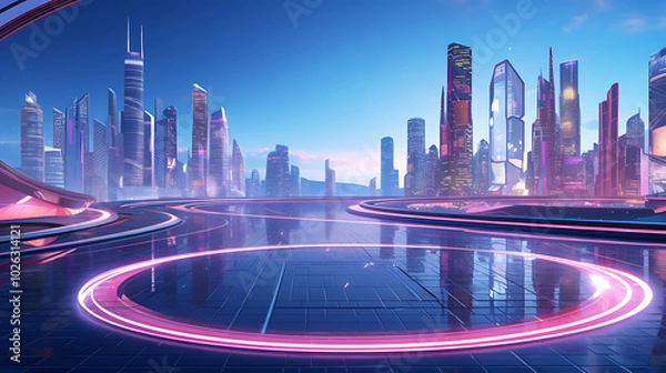 Obraz cyberpunk city