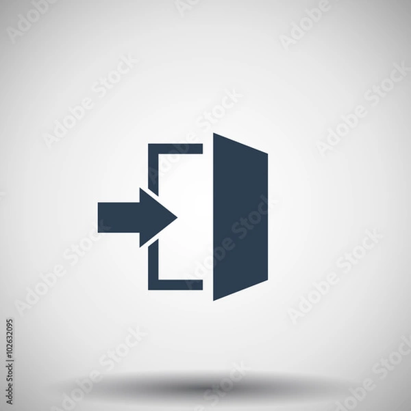 Fototapeta Flat black Enter icon