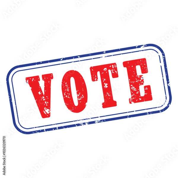 Fototapeta Vote grunge stamp vector isolated on a white background