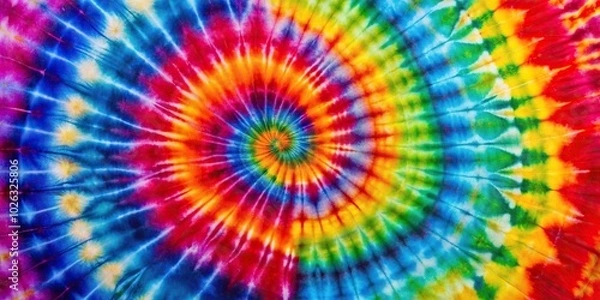 Fototapeta Multicolored tie dye background with leading lines