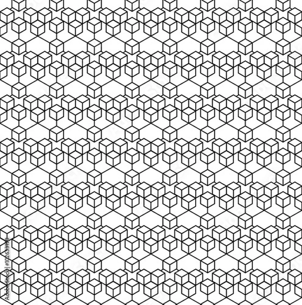 Fototapeta abstract geometric background with isometric cubes