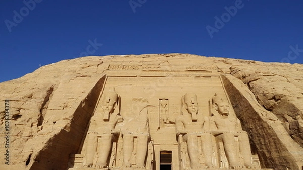 Obraz Abu simbel temple and statues