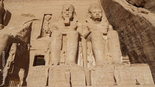 Obraz Abu simbel temple and statues