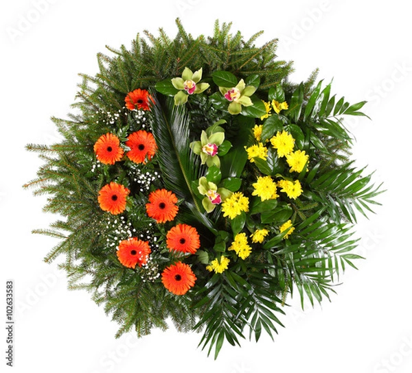 Obraz green funeral wreath