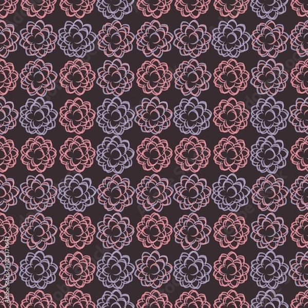 Obraz Seamless pattern with abstract flowers