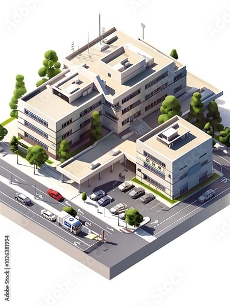 Fototapeta 3d building