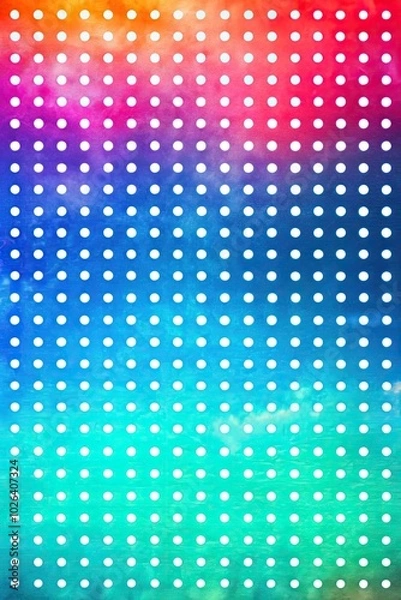 Obraz Gradient background with colorful dots forming a digital pattern.