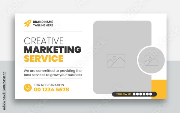 Fototapeta Business youtube thumbnail and web banner template design