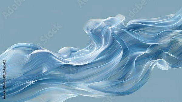 Fototapeta A detailed view of a blue and white wave, perfect for ocean or beach-themed projects