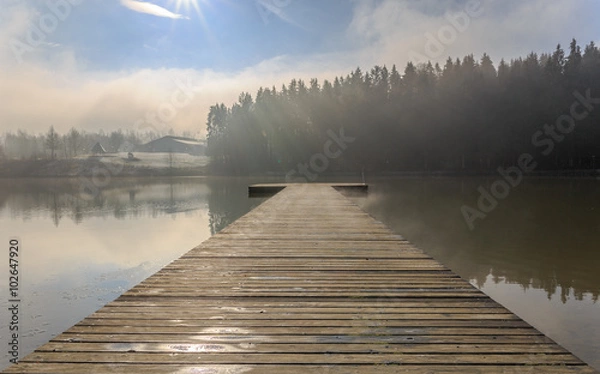Fototapeta Steg in Eging am See