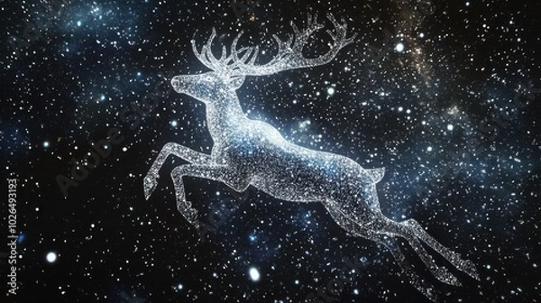 Fototapeta The Cosmic Glittering Deer