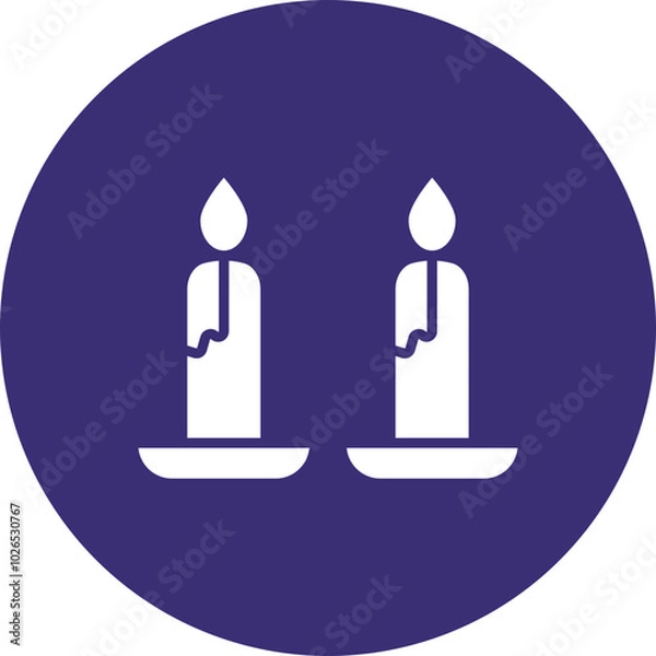 Fototapeta Candle Icon Design