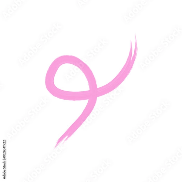 Obraz Flat vector ribbons. Flat pink ribbons banners isolated on white background