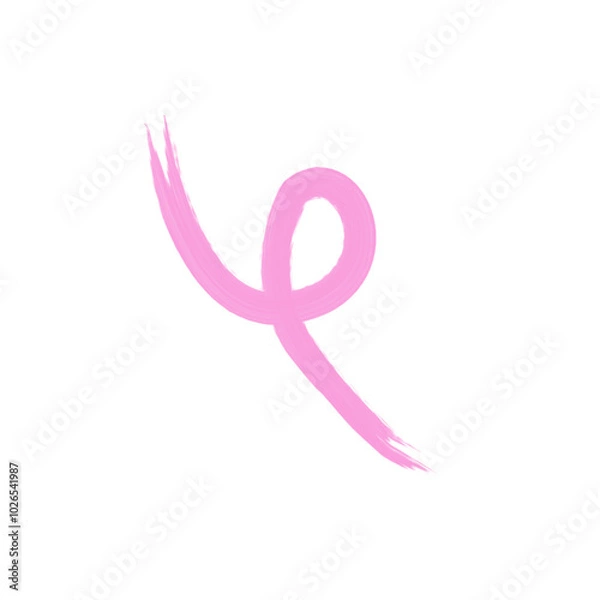 Obraz Flat vector ribbons. Flat pink ribbons banners isolated on white background