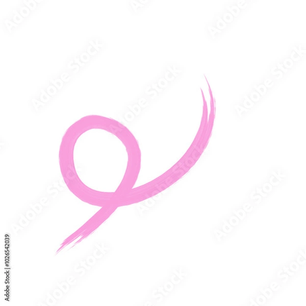 Fototapeta Flat vector ribbons. Flat pink ribbons banners isolated on white background