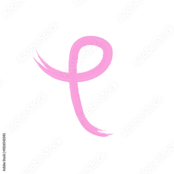 Obraz Flat vector ribbons. Flat pink ribbons banners isolated on white background