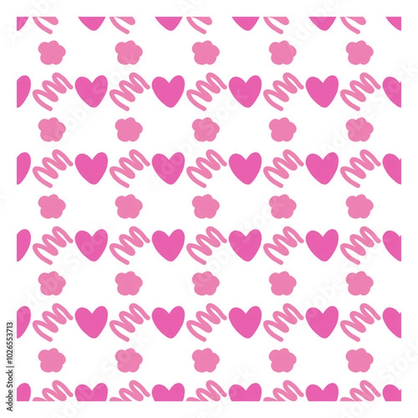 Fototapeta seamless pattern with hearts
