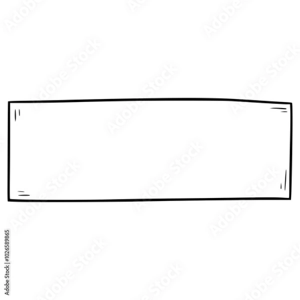 Fototapeta doodle rectangle illustration hand drawn outline vector