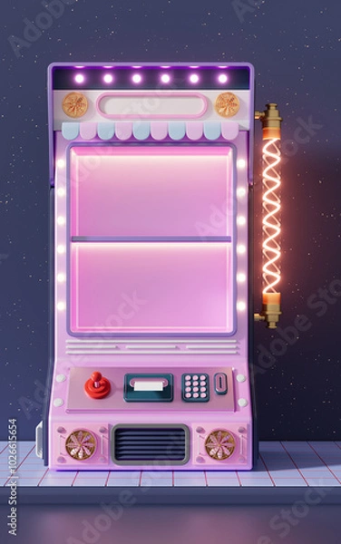 Obraz 3D creative vending machine simulates product scene background