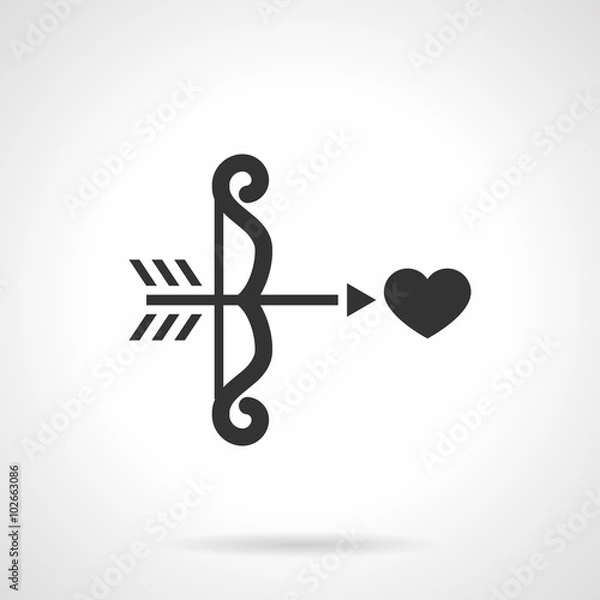 Fototapeta Black design cupids bow vector icon