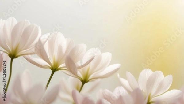 Fototapeta Soft Floral Background with Gentle Color Gradient.