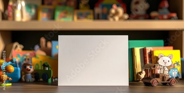 Obraz This mockup includes shelves filled with children's books in a book store. It is suitable for projects dealing with book sales.