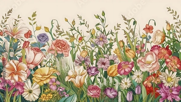 Obraz Vector floral background design