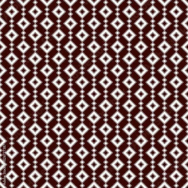 Fototapeta Ethnic, tribal seamless surface pattern. Repeated diamonds and rhombuses motif. Folk background. Folkloric wallpaper. Geometric ornament. Geo digital paper, textile print. Vector art