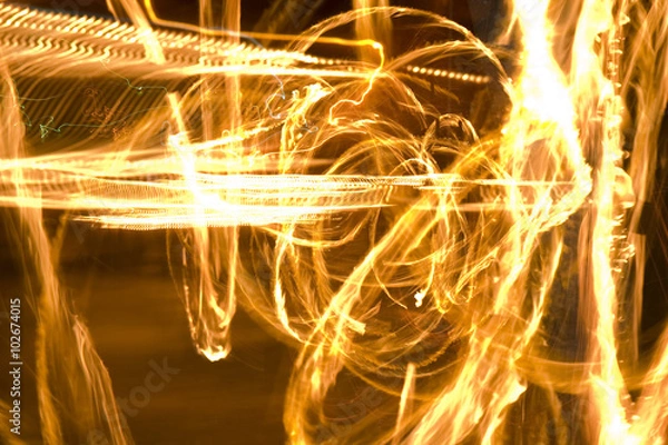 Fototapeta curling and spiraling fire lines 