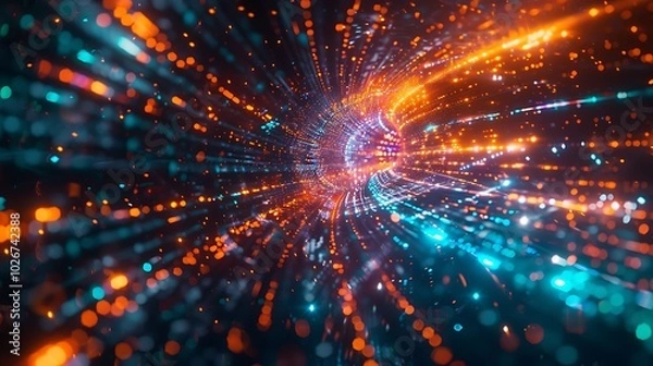 Fototapeta Data Encryption with Holographic Technology