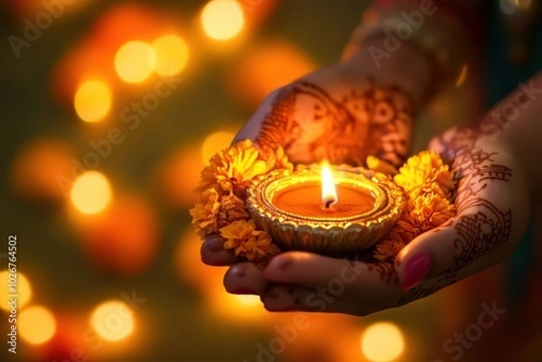 Fototapeta Create a Diwali Party Whats App invite for EO PUne group - We wnat to highlight, Live music, Dance, Card Games and want the visuals to be warm