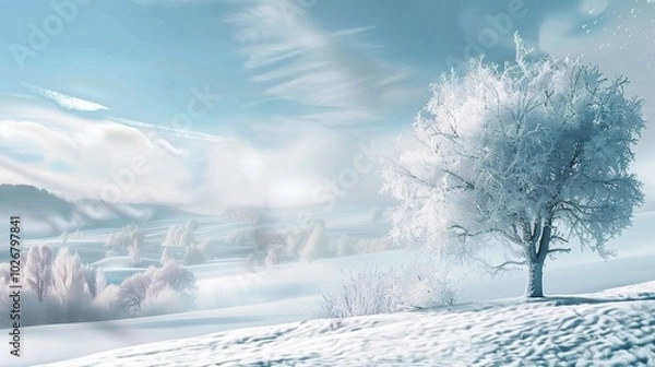 Fototapeta Elegant Landscape Background Image - a captivating and serene visual. The elegant landscape creates a charming and peaceful scene.