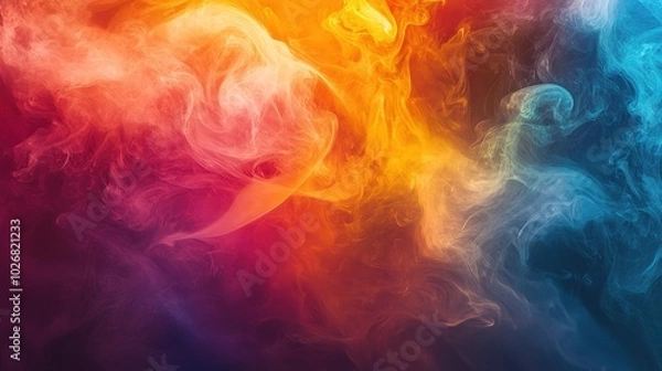 Fototapeta Abstract Colorful Smoke in Dynamic Patterns