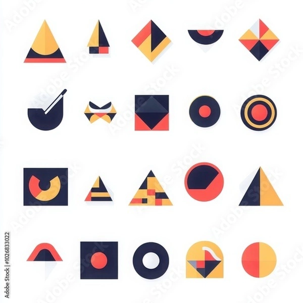Fototapeta Geometric Shapes Abstract Design Collection 