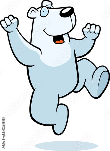 Fototapeta Polar Bear Jumping