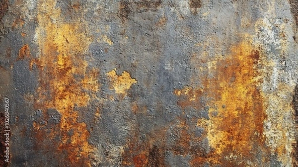 Fototapeta Rusty Metallic Surface with Textured Patterns and Colors
