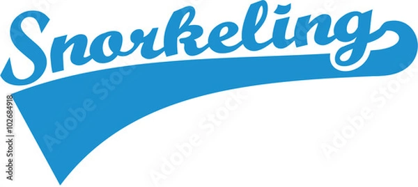 Fototapeta Snorkeling retro word