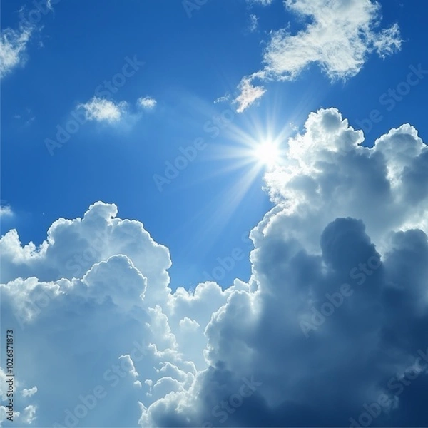 Obraz blue sky with clouds