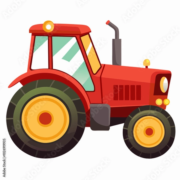 Obraz tractor vector illustration on a white background