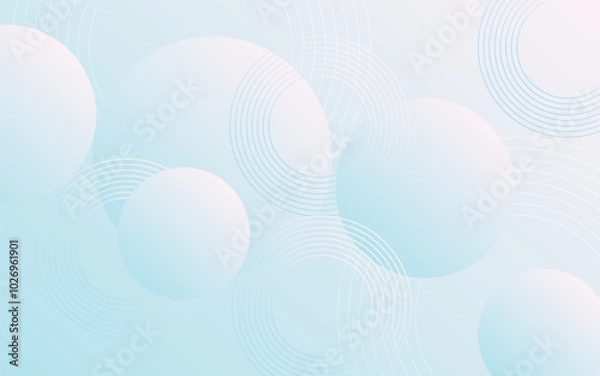 Fototapeta Abstract light blue background with circular patterns and gradients