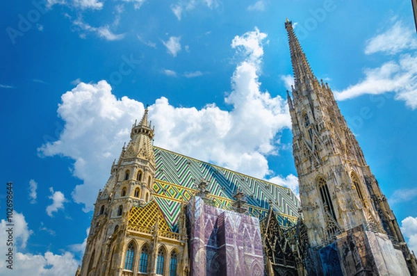 Obraz Amazing colorful St. Stephen's Cathedral of Vienna