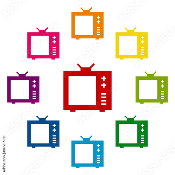 Fototapeta Colorfull icons set