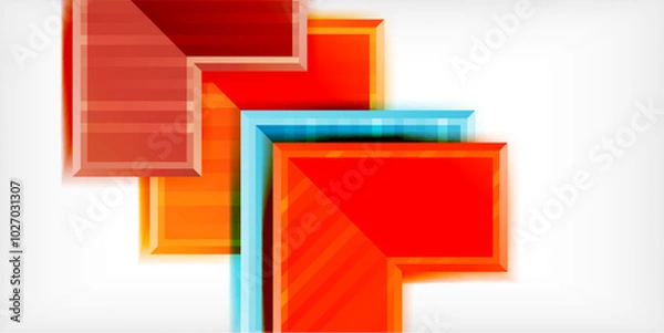 Fototapeta Arrow geometric abstract vector background. Vector Illustration For Wallpaper, Banner, Background, Card, Book Illustration, landing page