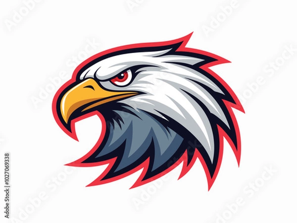 Obraz eagle head mascot logo vector illustration.