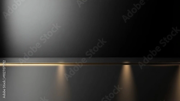Fototapeta A minimalistic dark background with subtle lighting, suitable for presentations or product displays.